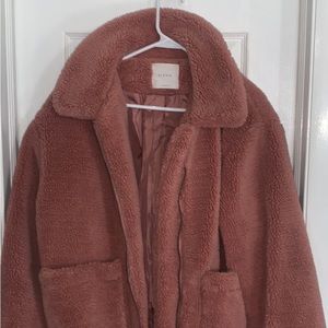 ELODIE Sherpa coat pink